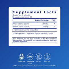 Close-up of Adrenal Cortex capsules for daily use.