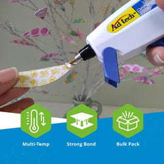 AdTech glue sticks suitable for paper, wood, plastic, and fabric projects.