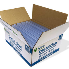 AdTech hot glue sticks 10-inch clear packaging for easy storage and ready-to-use convenience.