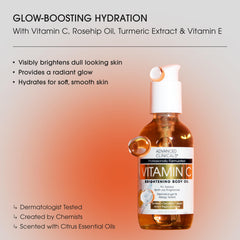 Hand applying Advanced Clinicals Vitamin C Body Oil on damp skin for even texture