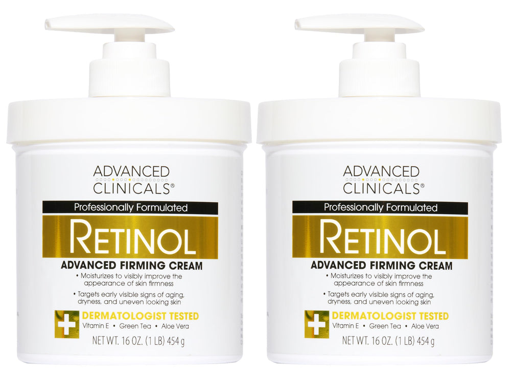 Advanced Clinicals retinol body lotion bottle front for daily hydration and smoother-looking skin