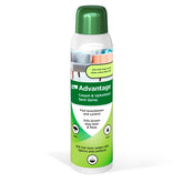 Advantage Carpet & Upholstery Spot Spray bottle used on fabric for indoor pest control.