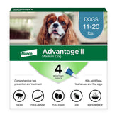 Advantage II Medium Dog bottle and applicator for simple, fast spot-on treatment.