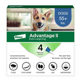 Advantage II XL bottle application for large dogs provides fast protection.