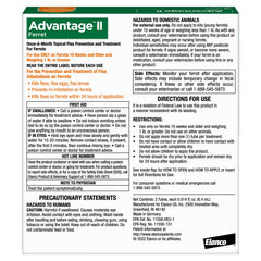 Advantage II Ferret 24h flea-kill through contact for rapid flea control on ferrets.