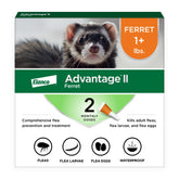Advantage II Ferret spot-on neck application for simple monthly flea prevention on ferrets.