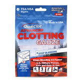 Adventure Medical Kits QuikClot Advanced Clotting Gauze pack, two strips for rapid coverage