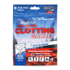 Adventure Medical Kits QuikClot Advanced Clotting Gauze pack, two strips for rapid coverage