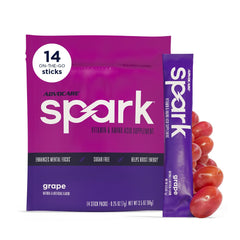 AdvoCare Spark stick pack open for a portable energy boost on the go.