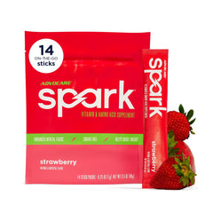 AdvoCare Spark strawberry stick pack front view for on-the-go energy
