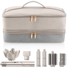 Adworte travel case with double-layer layout keeps hair dryer organized during travel