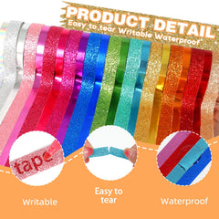 AEBORN glitter washi tape colors provide variety for scrapbooking