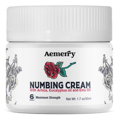 Aemerry Tattoo Numbing Cream bottle for fast-acting numbing before tattooing.