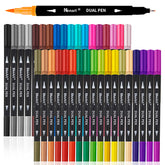 Aen Art dual-tip markers in case for easy travel and creativity