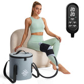 Aero Bear Ice Machine knee compression setup for dual-therapy relief at home.