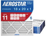 Aerostar MERV 11 filter side view showing pleated design for airflow
