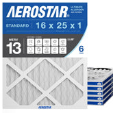 Aerostar pleated filter close-up showing MERV 13 media for cleaner air.