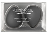 Aesthetica Cosmetics beauty sponge blender for flawless makeup application with powder, cream, or liquid makeup.