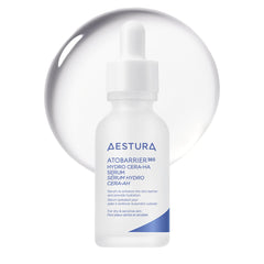 AESTURA ATOBARRIER365 hydro ceramide serum bottle highlighting barrier hydration benefits