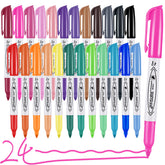 Affisure 24-color permanent marker set with bright caps for easy color coding