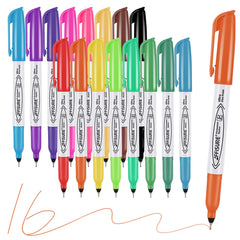 Affisure ultra-fine point markers with 16-color palette for precise lines on wood and glass.