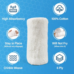 Affordtex kerlix gauze bandage roll 4in x 12ft, sterile