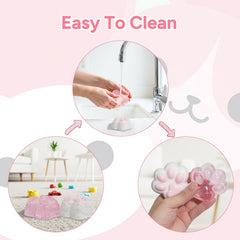 AFKLMNE Taba Paw pink soft-material closeup highlights durable silicone construction