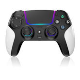 AFMVV wireless PS5 controller front view with RGB LED for immersive lighting