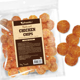 A Freschi chicken jerky pack shot showing protein-rich treats for active dogs.