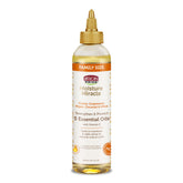 African Pride Moisture Miracle 5 Oils bottle demonstrates lightweight hydration for hair.