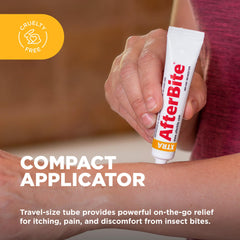 Travel-tube shown as a compact gel for pocket packs