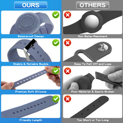 AGMZ waterproof lid design protects AirTag while swimming or splashing.