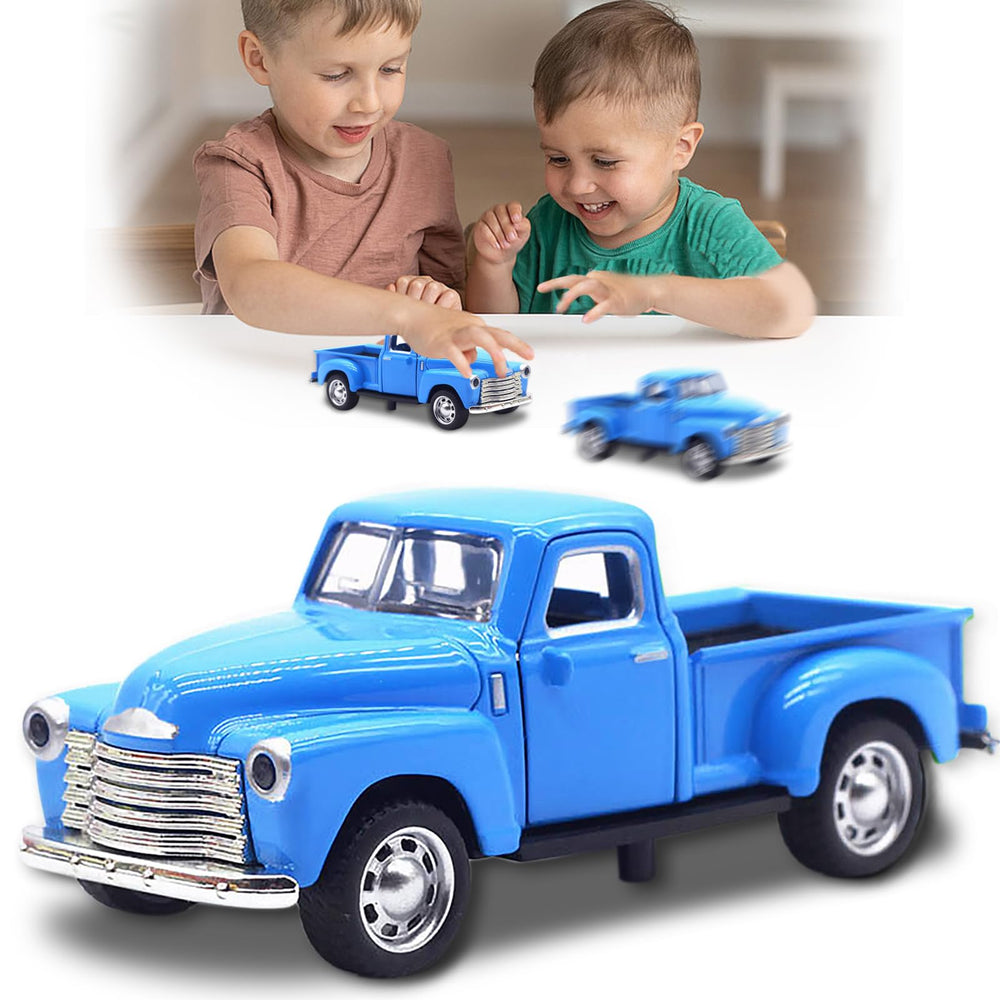 AGSIXZLAN Little Blue Truck front view showcases durable alloy toy for toddlers.