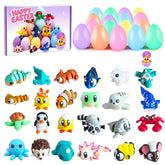 AGSWE 24-pack Easter eggs with vibrant colors for reusable gift-ready hunts