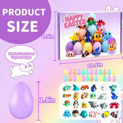 AGSWE 3D-printed animal figures accompany each egg for imaginative play