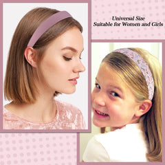 AHONEY pink headband with pearl accents for cute, chic style.