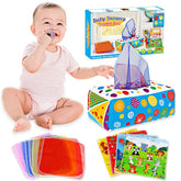 Aiduy tissue box toy main view showing Montessori-inspired play for 6-12 months.