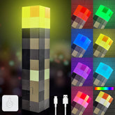 AIDYVOI light-up wall torch lamp glows in seven colors for versatile ambiance.