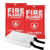 AIERLERZHEE fire blanket in red pouch for quick kitchen grease-fire suppression.