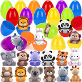 Aigybobo Easter eggs with safari finger puppets for kids' egg hunt