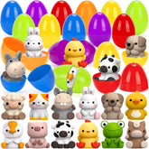 Aigybobo Easter eggs with animal finger puppets for playful egg hunts.