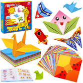 Aigybobo Origami Set showing colorful papers for creative crafting at home