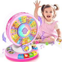 Aigybobo Spin and Sing Zoo wheel spins to reveal letters and animal sounds.