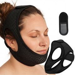 Aikaplus Sleep Apnea Chin Strap front view showing stable jaw support.