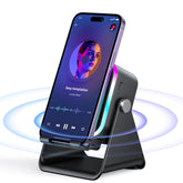 AIKELA induction speaker front view, compact desk-ready design.