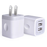 AILKIN USB wall charger dual-port used at home or office for efficient charging