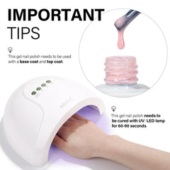 AILLSA milky pink nude gel polish bottle for at home French manicures