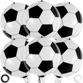 AIQINHU soccer balloon foil 22in close-up with mirror finish for striking party decor.