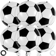 AIQINHU soccer balloon foil 22in close-up with mirror finish for striking party decor.