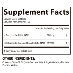 AIQIUSHA NAC supplement bottle side view highlighting ingredients